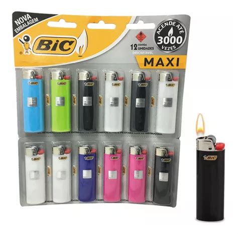 Isqueiro Bic Acendedor Maxi Grande Cor Sortida Cartela Un