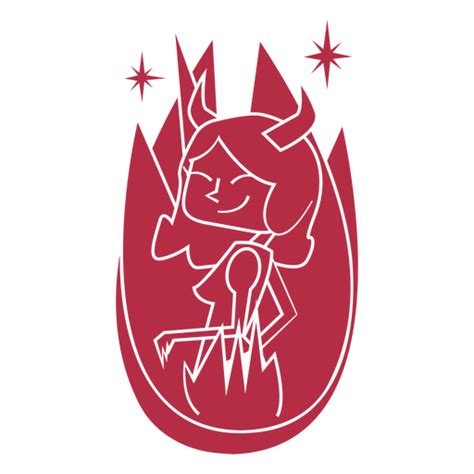 Diseño Png Y Svg De Dibujos Animados De Fuego Chica Diablo Para Camisetas