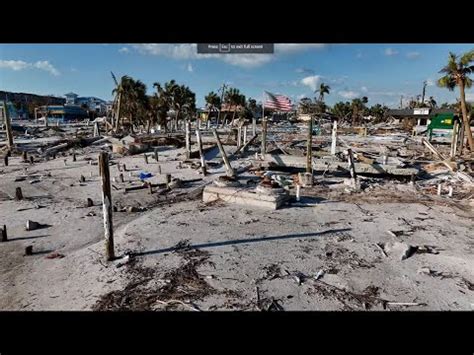 Hurricane Ian- Ft. Myers Beach Florida- Tsunami like power of storm ...