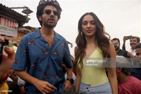 Kartik Aryan and Kiara Advani are seen at juhu beach on May 20, 2022 ...