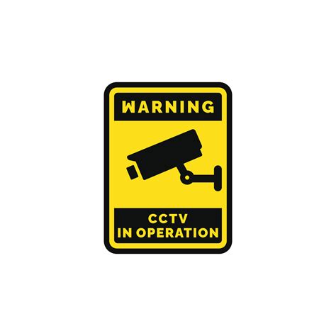 Cctv In Operation Caution Warning Symbol Design Vector 25661326 Vector