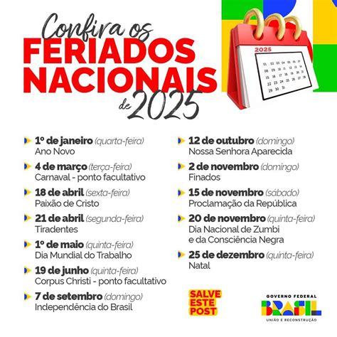 Proximo Feriado 2025 - Confira a lista de Feriados Nacionais de 2025 | Diário de Joaquim Pires