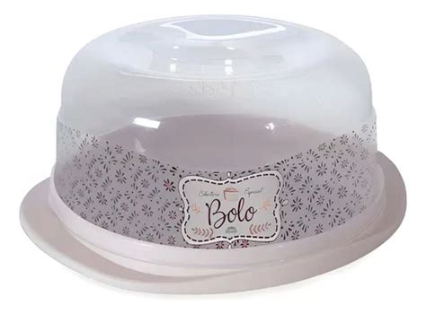 Boleira Redonda Nude Decorada Café Da Manhã Plasútil MercadoLivre