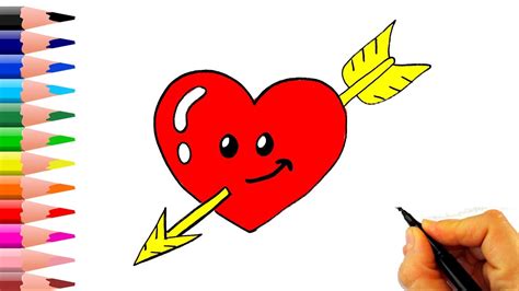 Oklu Kalp Nasıl Çizilir How To Draw A Heart With Arrow Youtube