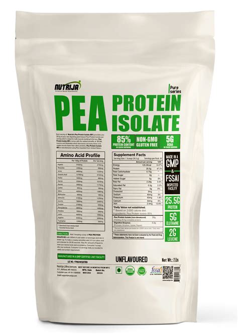 Buy Pea Protein Isolate With Natural Digestive Enzymes Vegan