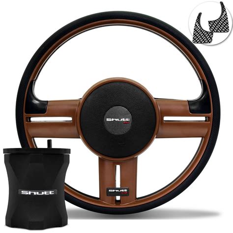 Volante Esportivo Shutt Rallye Gtr Preto E Whisky Cubo Maxx Gol