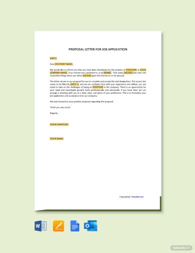 Free Sample Job Proposal Letter Templates In Pdf Ms Word