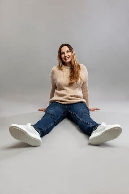 Woman Sitting With Legs Spread