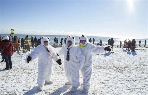 Polar Bear Plunge Brave Swimmers Take A Dip For Good Causes On New