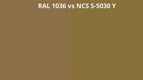 Ral 1036 Vs Ncs S 5030 Y Ral Colour Chart Uk