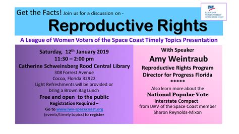 Timely Topic On Reproductive Rights Events League Of Women Voters