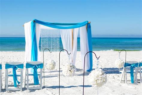 Tiffany Blue Bamboo Arbor Beach Wedding Panama City Beach Panama City