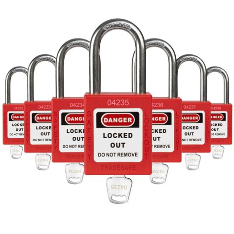 Buy Tradesafe Lockout Tagout Locks Set 7 Red Loto Locks Lockout