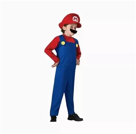 Disfraz Mario Bross Cosplay Niño Luigi Superheroe Juegos Super Mario