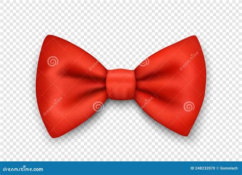 Vector 3d Realistic Red Textured Bow Tie Icon Closeup Isolated. Silk ...