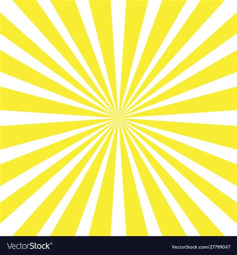 Abstract Yellow Stripe Ray Background Flat Design Vector Image