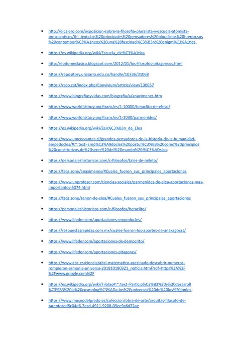 Filosofos Presocraticos Linea De Tiempo 5