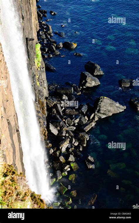 Kilt Rock Waterfall Jurassic Coastline Rock Stratas Sound Of Rona