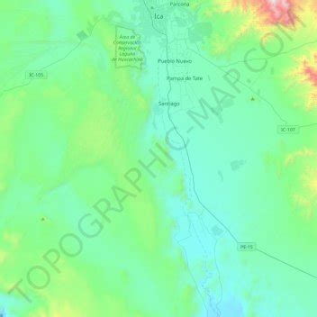 Mapa Topogr Fico Ica Altitud Relieve