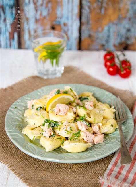 Salmon Pasta In A Creamy Garlic Herb Sauce Fuss Free Flavours