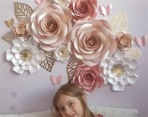 Paper Flower Nursery. Nursery Wall Decor. Nursery Paper - Etsy