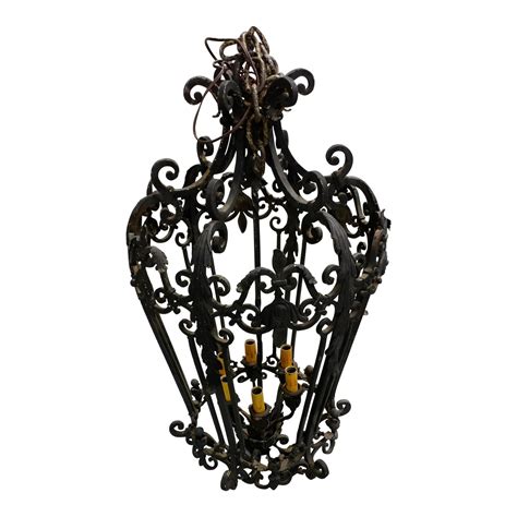 Spanish Revival Wrought Iron Chandelier Chairish