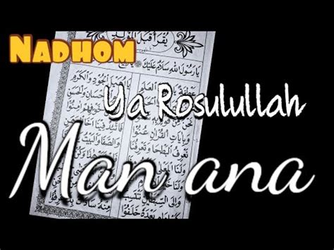 Belajar Sholawat Dibaiyah Nadhom Ya Rosulullah Lagu Man Ana Laulakum