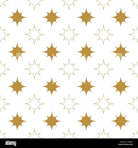 Gold Stars Seamless Pattern Vector Illustration Stock Vector Image