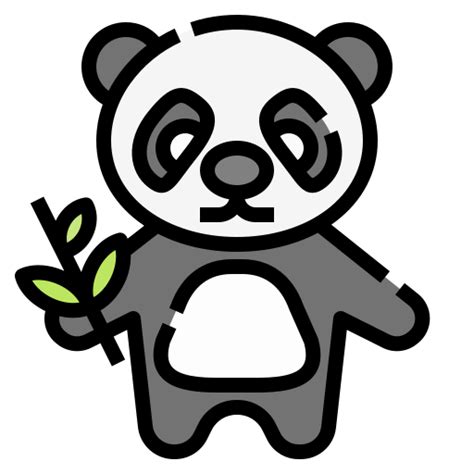 Panda Linector Lineal Color Icon