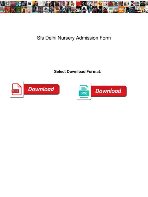 Fillable Online Sfs Delhi Nursery Admission Form. Sfs Delhi Nursery Admission Form leaf Fax ...