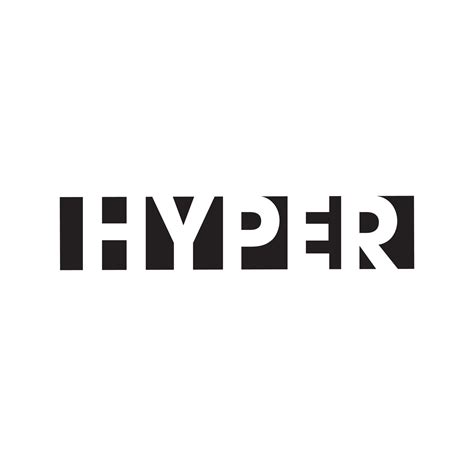 Hyper brand typography logo. Hyper lettering with karning lettering ...