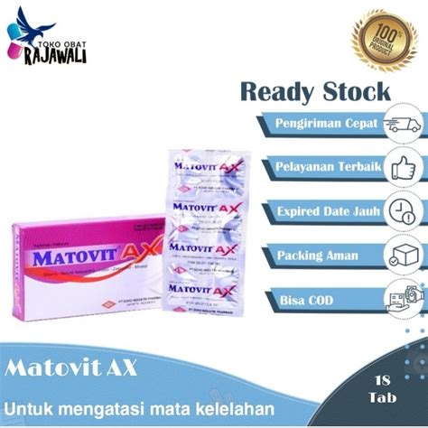 Jual Matovit Ax Vitamin Mata Perbox Strip X Tab Shopee Indonesia