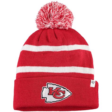 Men's Kansas City Chiefs '47 Red Team Breakaway Cuffed Knit Hat with Pom