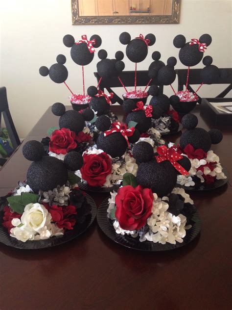 Mickey And Minnie Inspired Centerpiece Minnie And Mickey Inspired Party