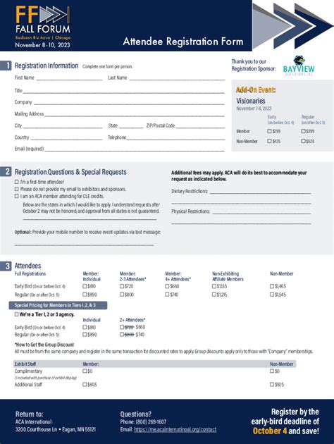 Fillable Online Attendee Registration Form Fax Email Print Pdffiller