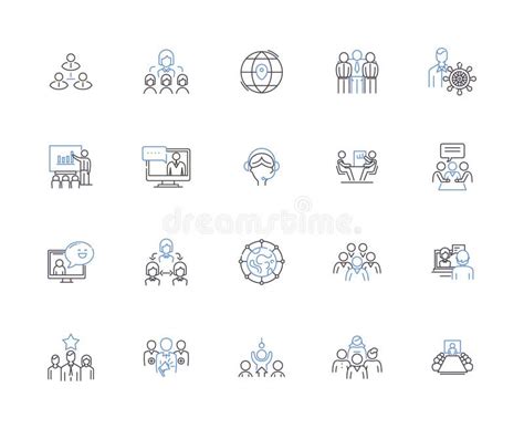 Public Relations Agency Outline Icons Collection Public Relations