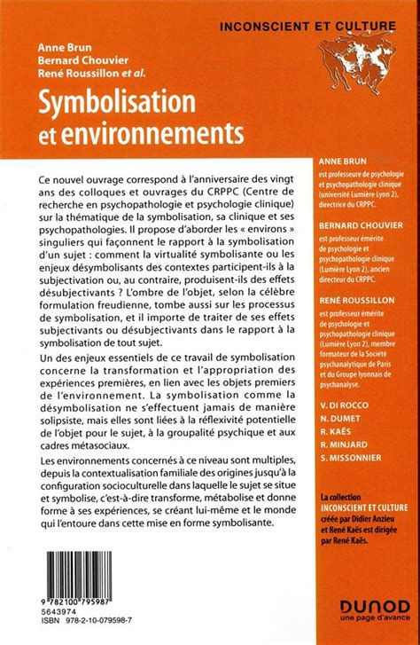 Symbolisation Et Environnements Vincent Di Rocco Collectif Anne Brun