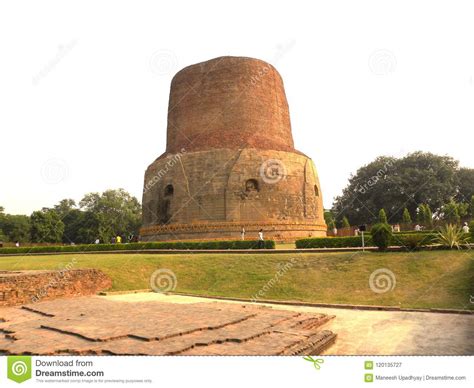 Sarnath Uttar Pradesh India November 1 2009 Scenic Landscape View