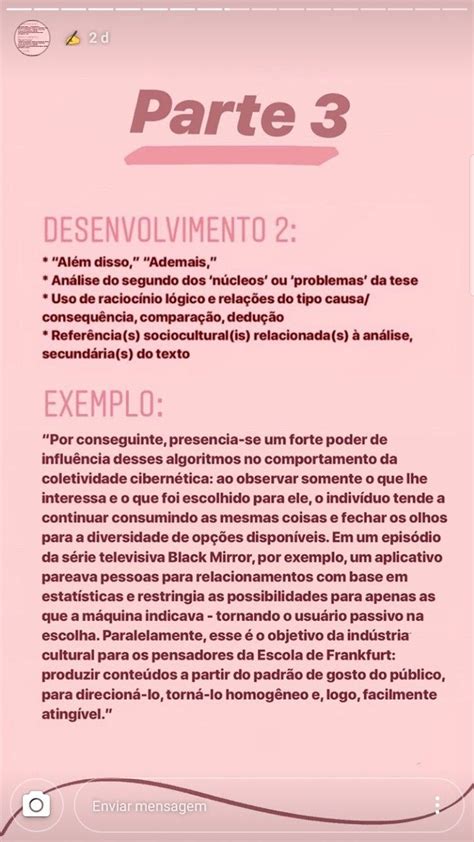 Desenvolvimento 2 - #DICAS PARA REDAÇÃO- DESENVOLVIMENTO 2- | Estudos para o enem, Redação ...