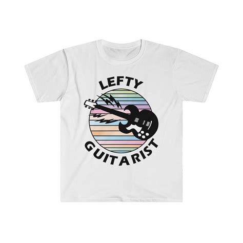 Vintage Guitar Shirt For Left Handed Guitar Player Lefty Guitarist