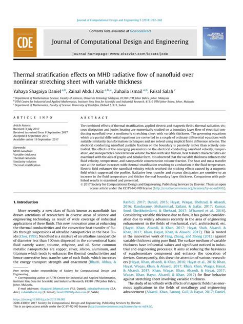 (PDF) Thermal stratification effects on MHD radiative flow of - DOKUMEN ...