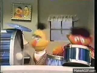 Classic Sesame Street Ernie And Bert Play The Drums On Make A