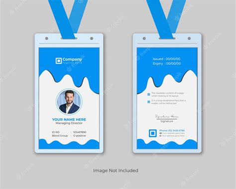 Premium Vector | Creative id card template or office employee id card ...