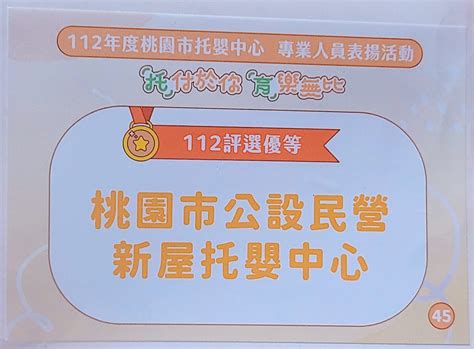 賀！本會承辦公設民營新屋托嬰中心榮獲112年度評鑑「優等」！ 大心社會福利協會