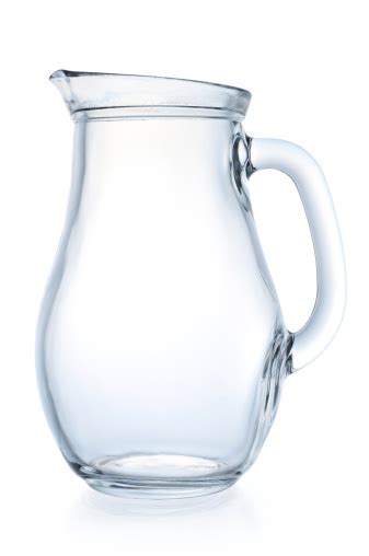 Glass Jug On A White Background Stock Photo - Download Image Now - Blue