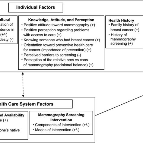 Conceptual Model Of Factors Related To Effectiveness Of Mammography