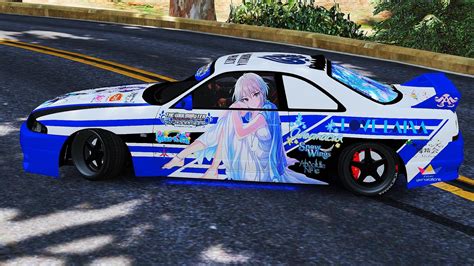 Nissan GTR R33 Stance Itasha Livery GTA5 Mods