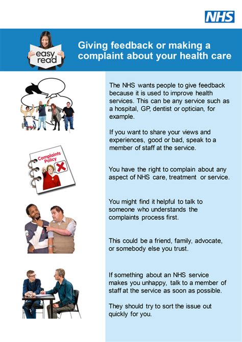 Giving Feedback Or Making A Complaint About Your Health Care Easy Health