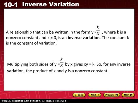 Inverse Relationship Example