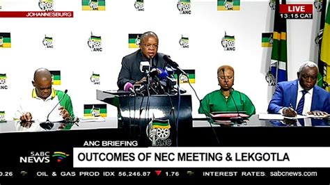 Anc Briefs The Media Following Nec Meeting And Lekgotla Youtube